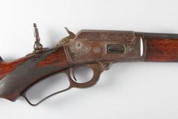 Antique, factory engraved Marlin, Model 1893, Lever Action Rifle, .32 W Caliber, SN 146891, manufact