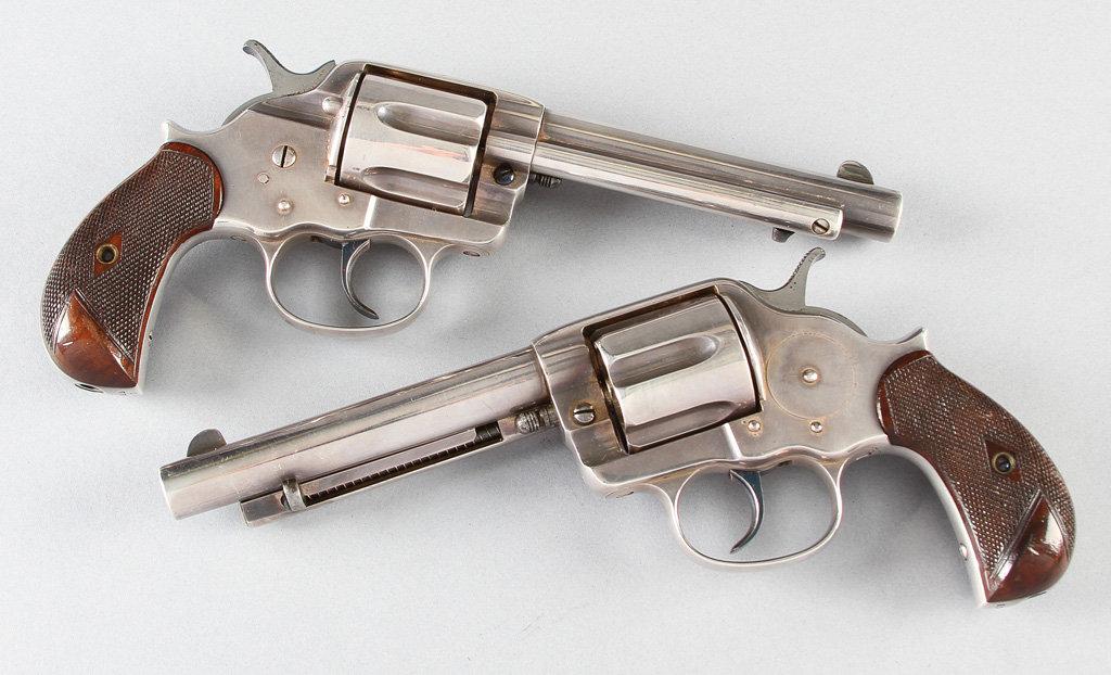 A pair of antique Colt, "London" marked, Model 1878, Double Action Revolvers, they appear to be in t