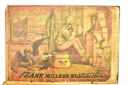 Circa 1890's "Frank Miller's Peerless Blacking" Dovetail Box