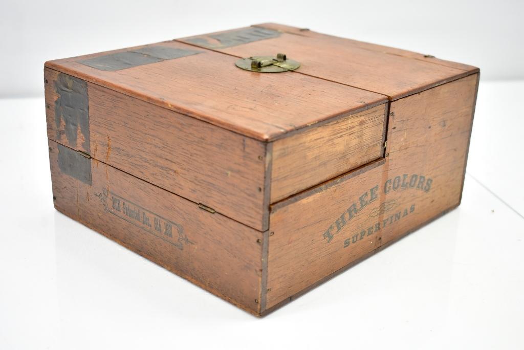 Circa 1890's "Three Colors Superfinas" Folding Display Cigar Box