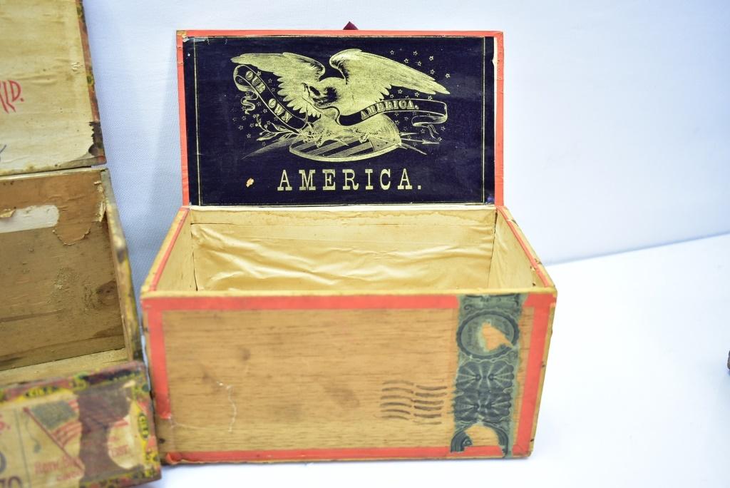 (8) Early Cigar/ Tobacco Boxes (Sells Together)