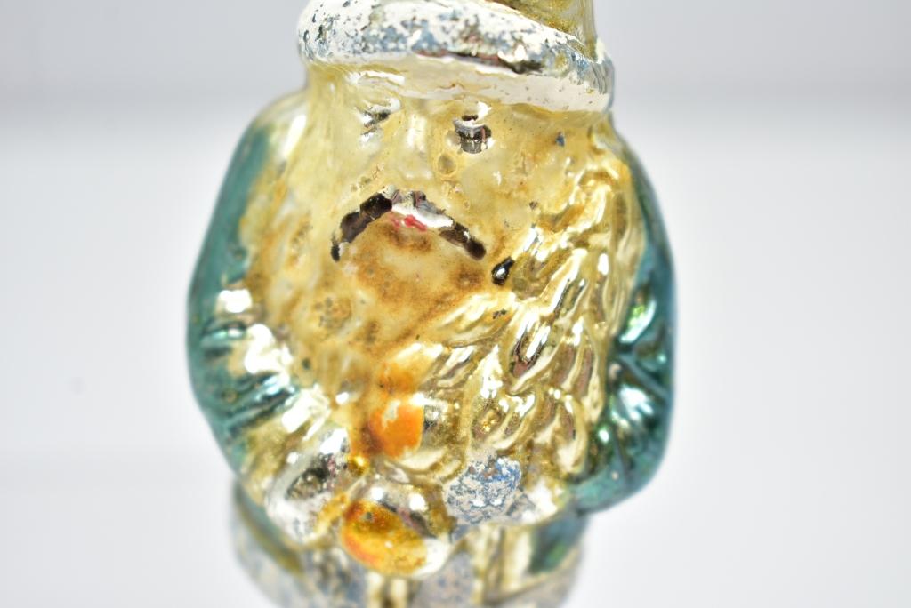 Antique Glass Santa Claus Ornament On Clip