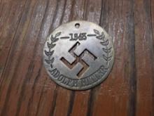 1943 Brass Adolf Hitler German Cutout Token