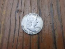 1952 Franklin Half Dollar Coin 90% Silver United States Of America