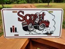 International Harvestor Scout Jeep 4x4 Dealership Embossed License Plate Sign
