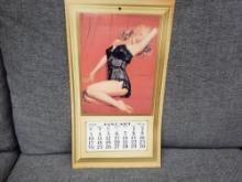 1954 Marilyn Monroe Sexy Black Lingerie Pinup Calendar