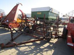 1564. 349-799, 4 SECTION SPIKE TOOTH DRAY ON HYDRAULIC CART, TAX / SIGN ST3