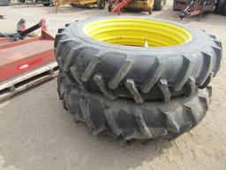 437. 304-552, ( 13.5 X 38 TIRES WITH RIMS, YOUR BID IS FOR THE PAIR, TAX