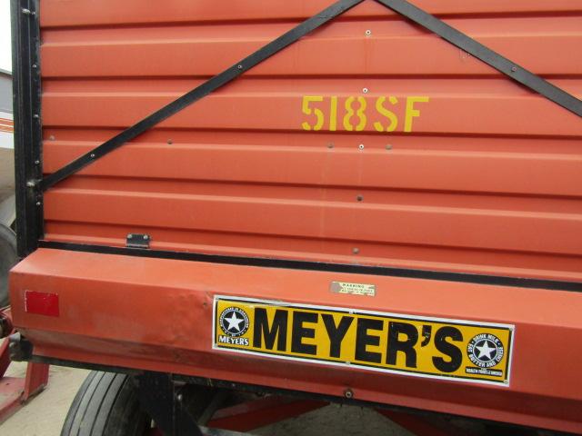 476. 317-645, MEYERS 16 FT. FORAGE BOX ON TANDEM AXLE WAGON,  TAX / SIGN ST