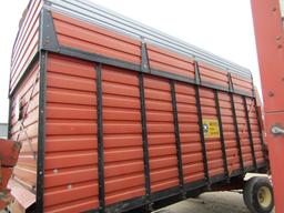 476. 317-645, MEYERS 16 FT. FORAGE BOX ON TANDEM AXLE WAGON,  TAX / SIGN ST