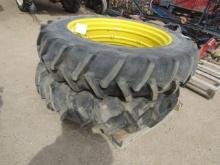 437. 304-552, ( 13.5 X 38 TIRES WITH RIMS, YOUR BID IS FOR THE PAIR, TAX