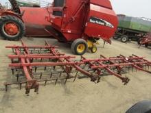 444. 518-1361. 24 FT. FIELD CULTIVATOR WITH SPIKE TOOTH HARROW, TAX / SIGN