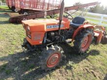 115. KUBOTA MODEL L-1501 DT SPECIAL MFWD DIESEL COMPACT TRACTOR, 3 POINT, 5