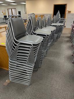 Chairs - Gray Stackable Fixtures Furniture