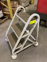 Uline Rolling Step Ladder - 3 Step, 450 Lb max