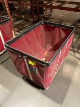 U-Line Vinyl Basket Truck - 14 Bushel, Red, H-7304