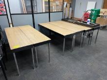 (10) Folding Tables - Wood Finish 29" x 60" x 18" (HxWxD)