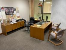 Warehouse Manager Office and all contents, excluding IT or personal items - Desk, Chairs, Credenza,
