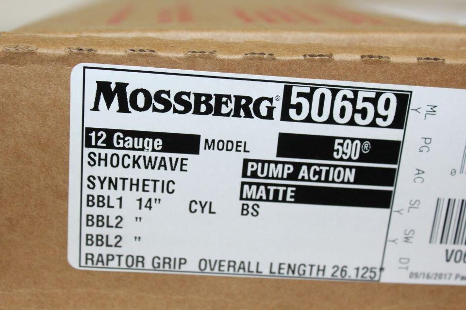 Mossberg 590 "Shockwave" .12 Ga. Pump Shotgun w/Raptor Grip.