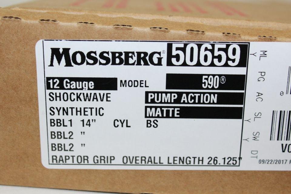 Mossberg 590 "Shockwave" .12 Ga. Pump Shotgun w/Raptor Grip.