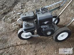 Gas powered edger with Briggs and Stratton engine