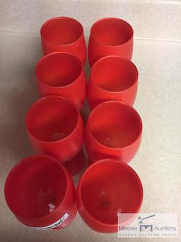 Set of (8) red wine stemware glasses