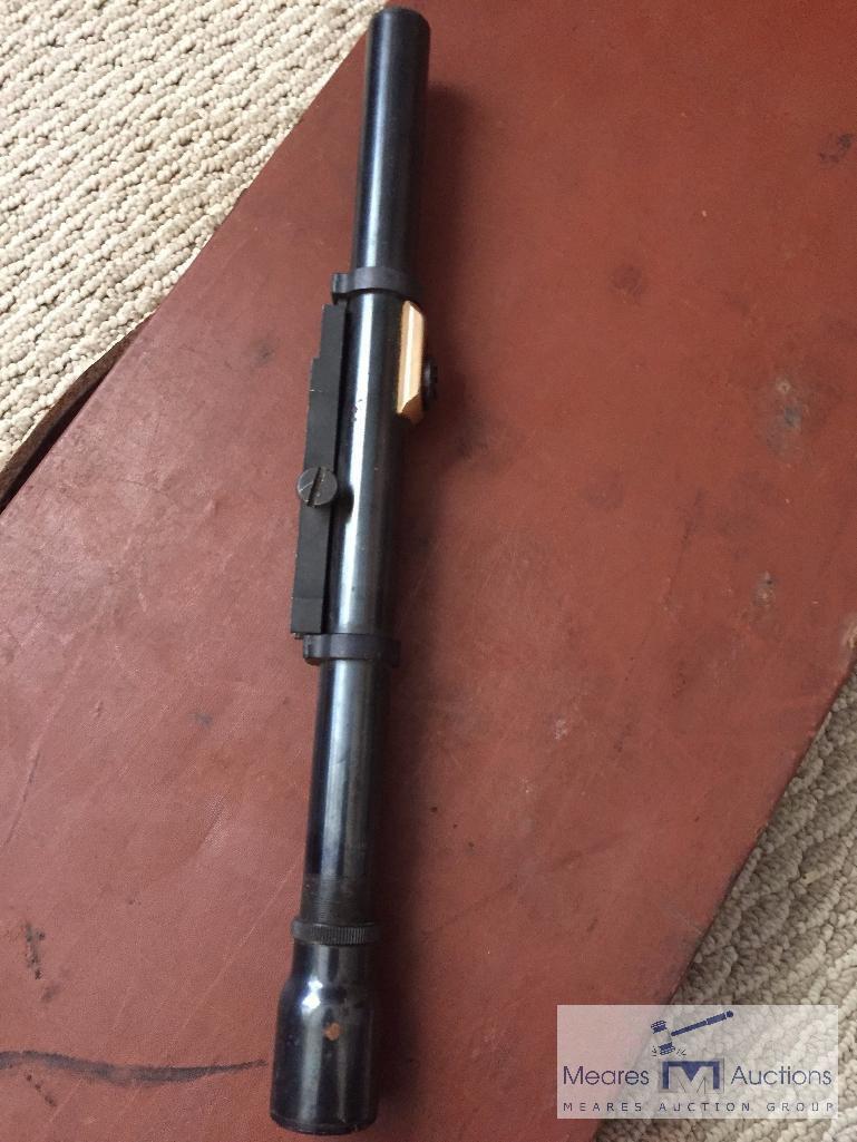 J.C. Higgins rifle scope with vintage gun case