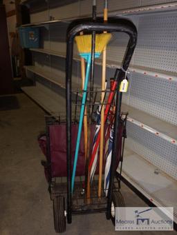 Rolling storage cart - with cleaning equipment
