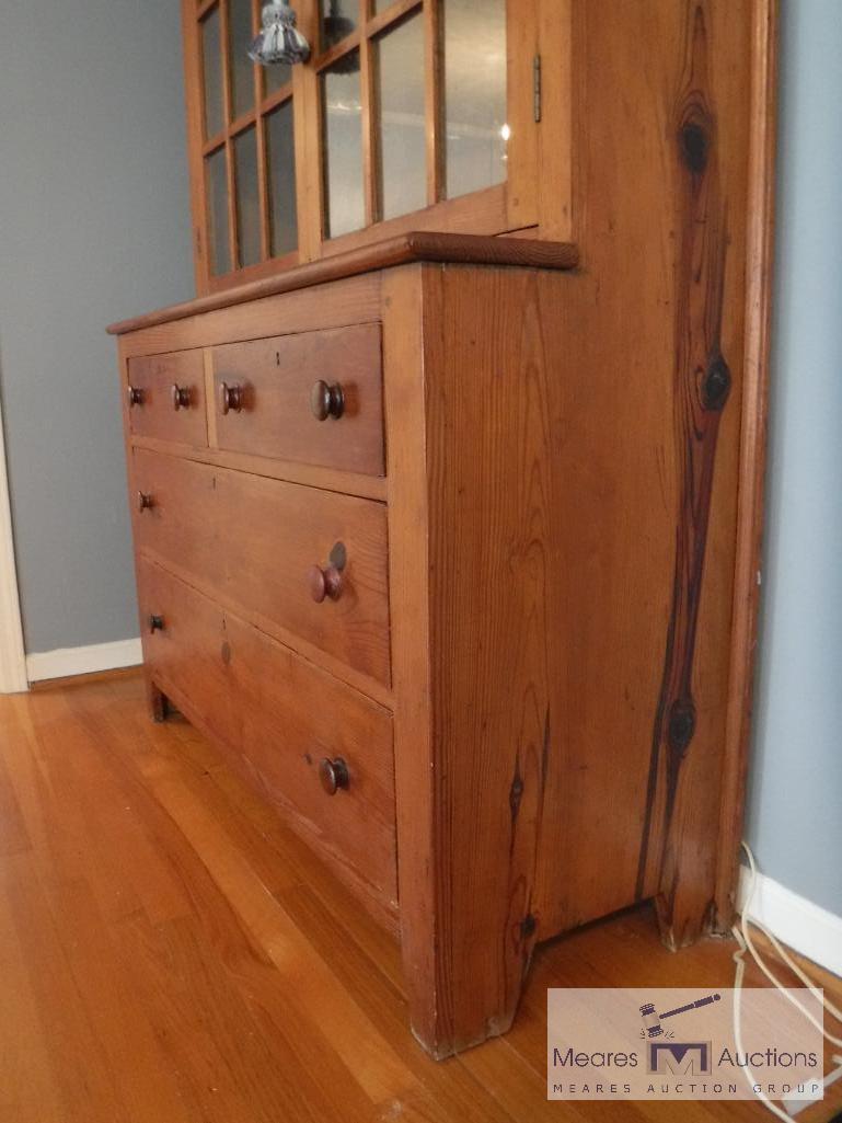 Large hand built bookcase cabinet