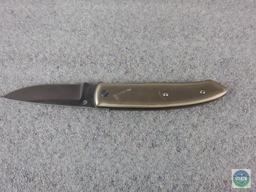 Maple folding pocket knife - silver