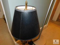 Lot Dual Head Floor Lamp and Oriental Style Accent Table Lamp