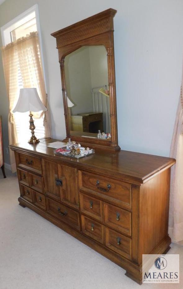 Drexel Furniture Wood Dresser with Mirror
