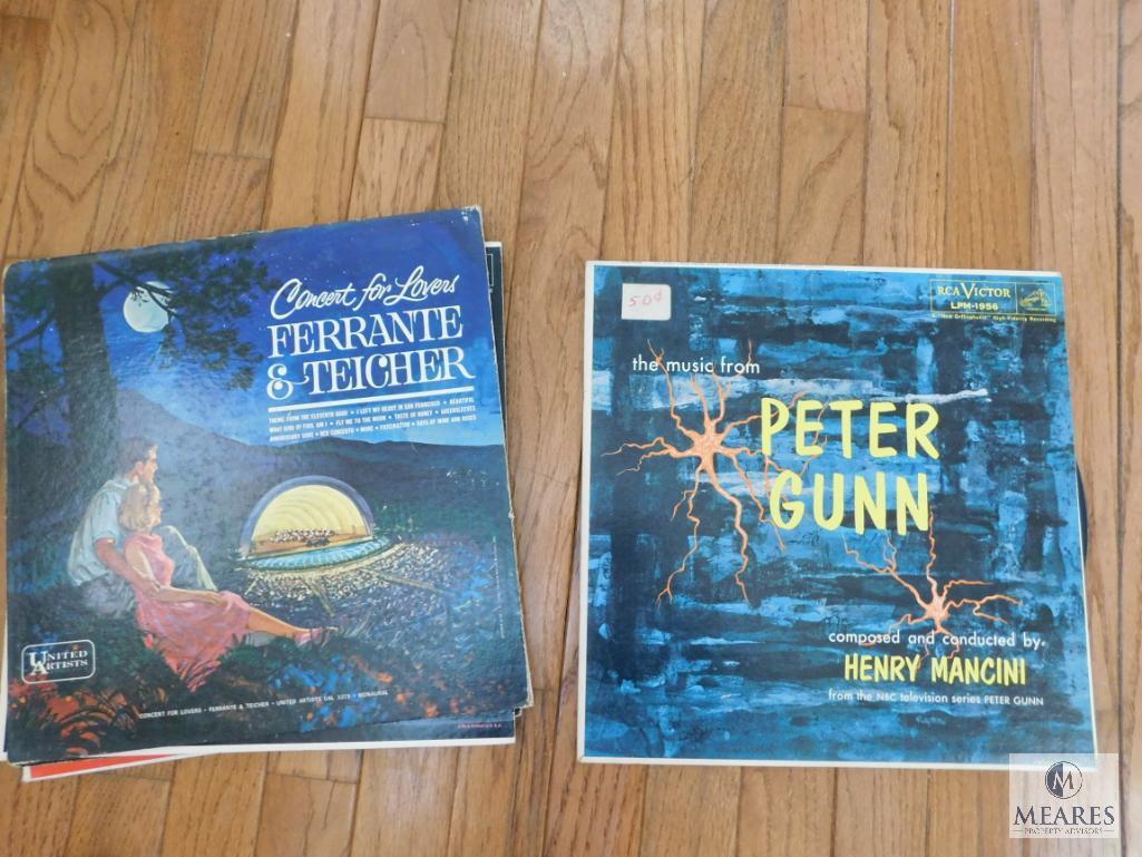 Lot of Various Records LP's Peter Gunn Willie Nelson Alvin Crow Eddie Martin +
