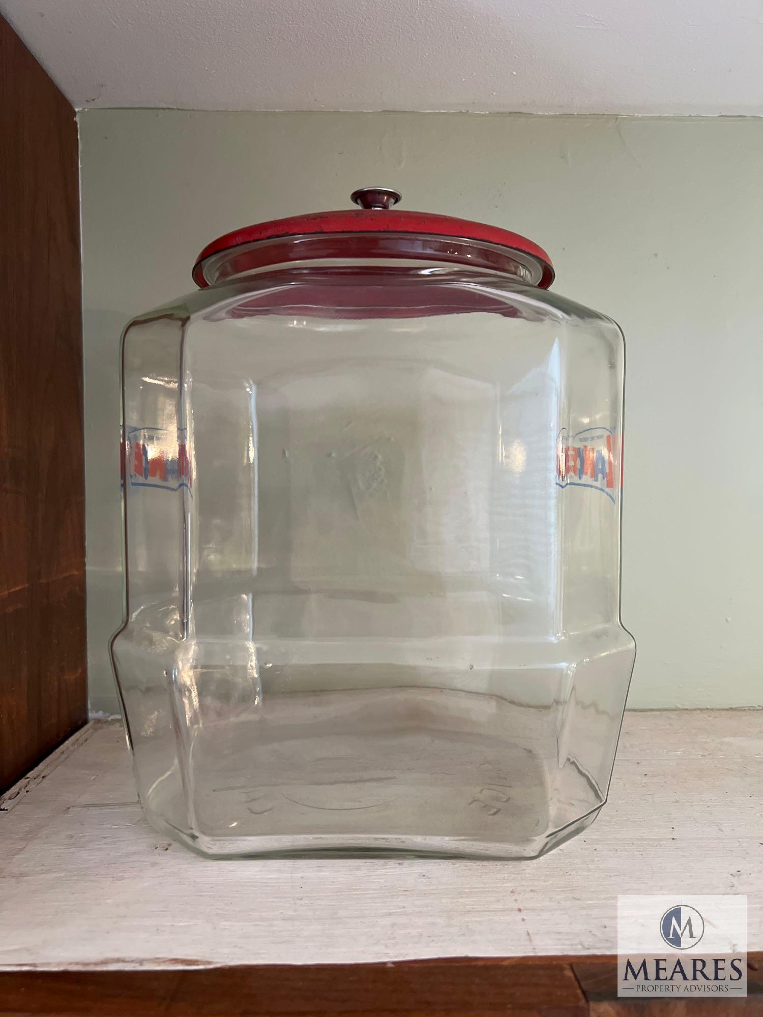 Vintage Lance Cracker Jar with Metal Lid