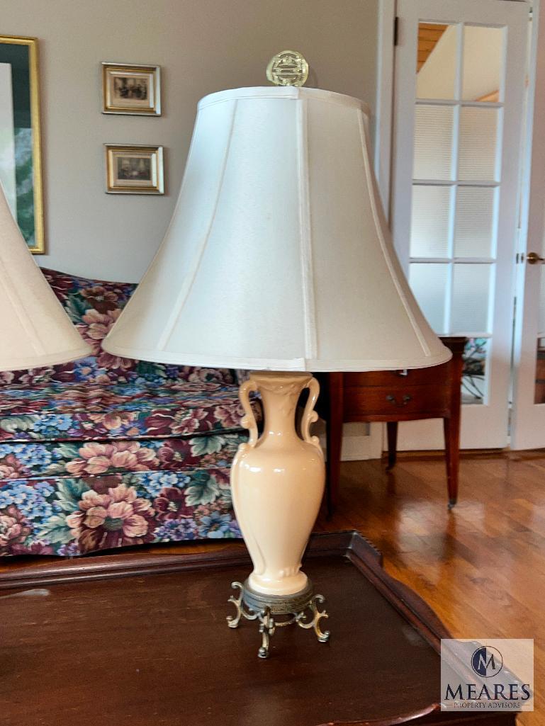 Two Ceramic Base Table Lamps