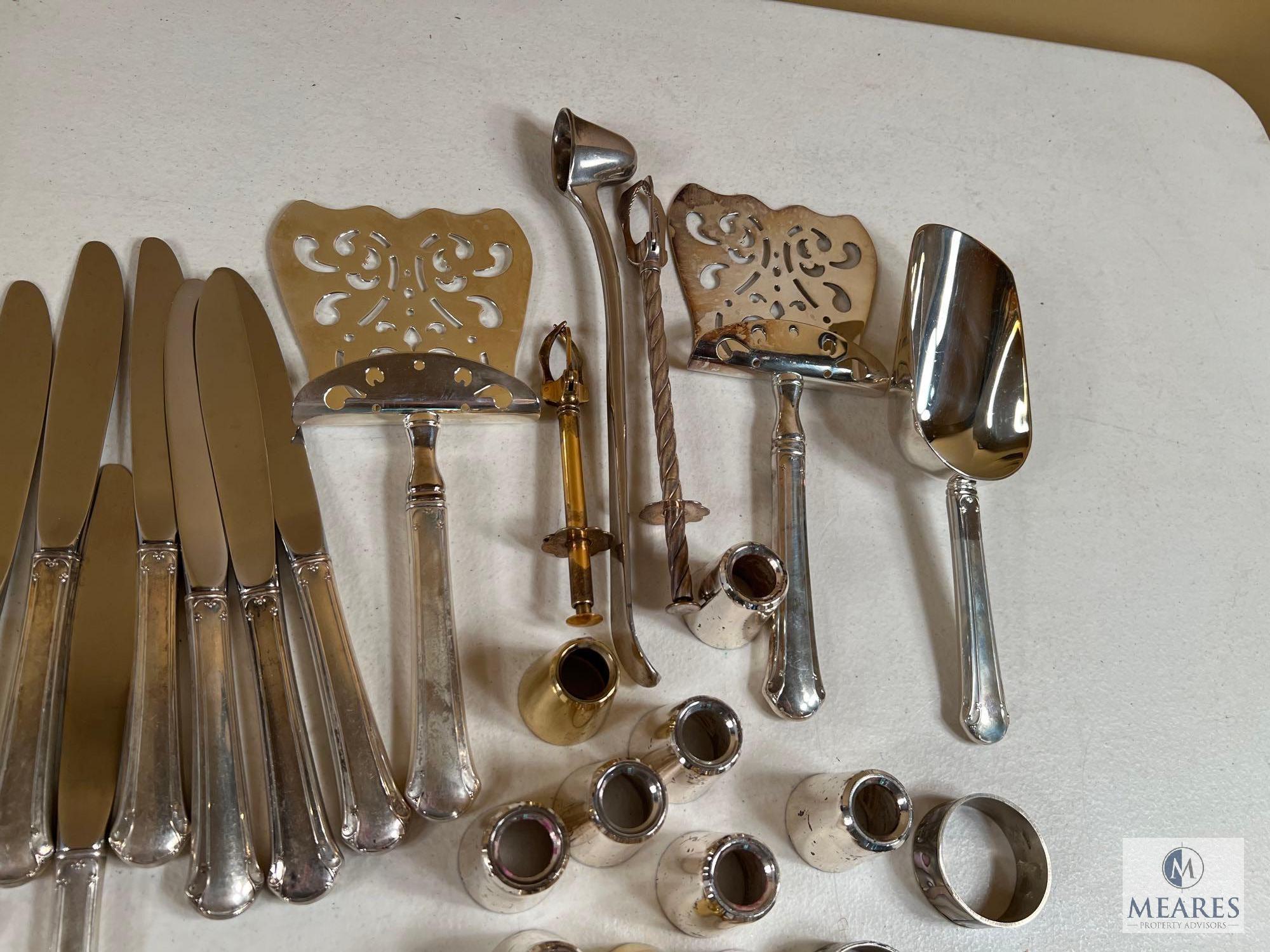 Silverplate Serving and Tableware Lot