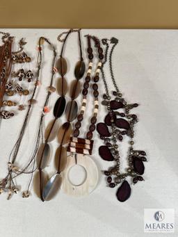 Lot of Ladies Fashion Necklaces - Many are Handmade