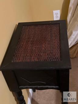 Black Side Table with Drawer