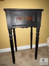 Black Side Table with Drawer
