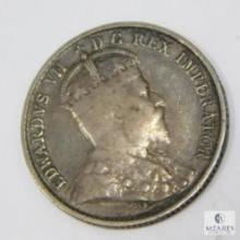 1906 Canada Five Cents Silver, VG