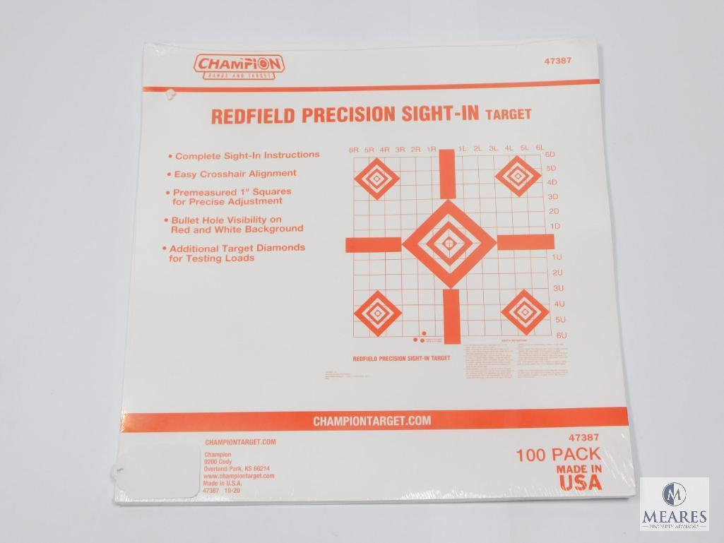 100 Pack Redfield Precision 16x16 Sight In Rifle Targets