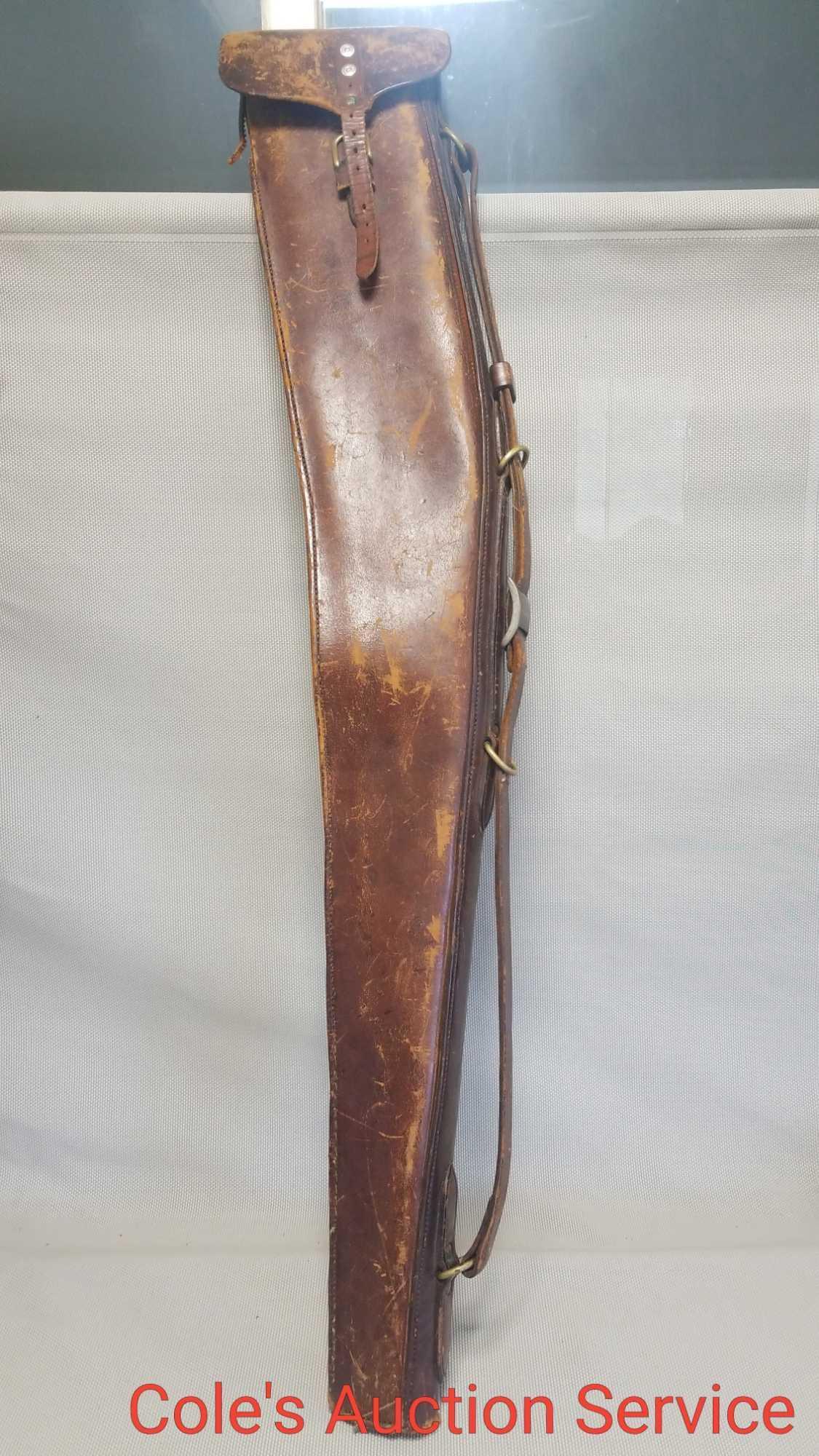 Antique rifle scabbard made of leather. Marked Heiser Denver 839. Seller says civil war but I'm not