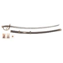 Caldwell Retailed Silver Gripped M1840 Cav Officers Presentation Sword to Col. (General) Hiram Berry