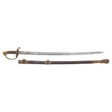 Roby M1850 Foot Officers Sword, 1850 Staff & Field Scabbard, Lt.Col. Henry Merwin-KIA at Gettysburg