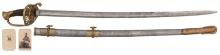 Ames Model 1850 Staff & Field Officers Sword Presented to Major W.G. Bartholomew 27th Mass Infantry