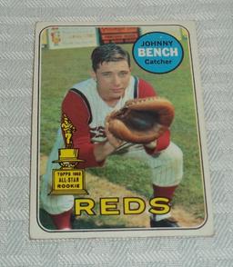 1969 Topps Baseball #95 Johnny Bench 2nd Year Reds HOF
