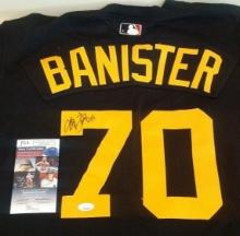 Jeff Banister Autographed Signed Game Used Batting Practice Pirates Jersey JSA GU MLB Baseball