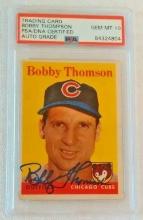 Vintage Autographed Signed PSA Slabbed GRADED 10 Gem Mint 1958 Topps #430 Bobby Thomson Cubs