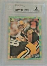 1993 Bowman NFL Football Foil Card Brett Favre Packers BGS GRADED 9 MINT HOF Slabbed Jets Vikings