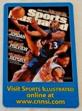 Michael Jordan Oddball 2002 Pocket Schedule Card Wizards Sports Illustrated NRMT Rare Low Pop Bulls